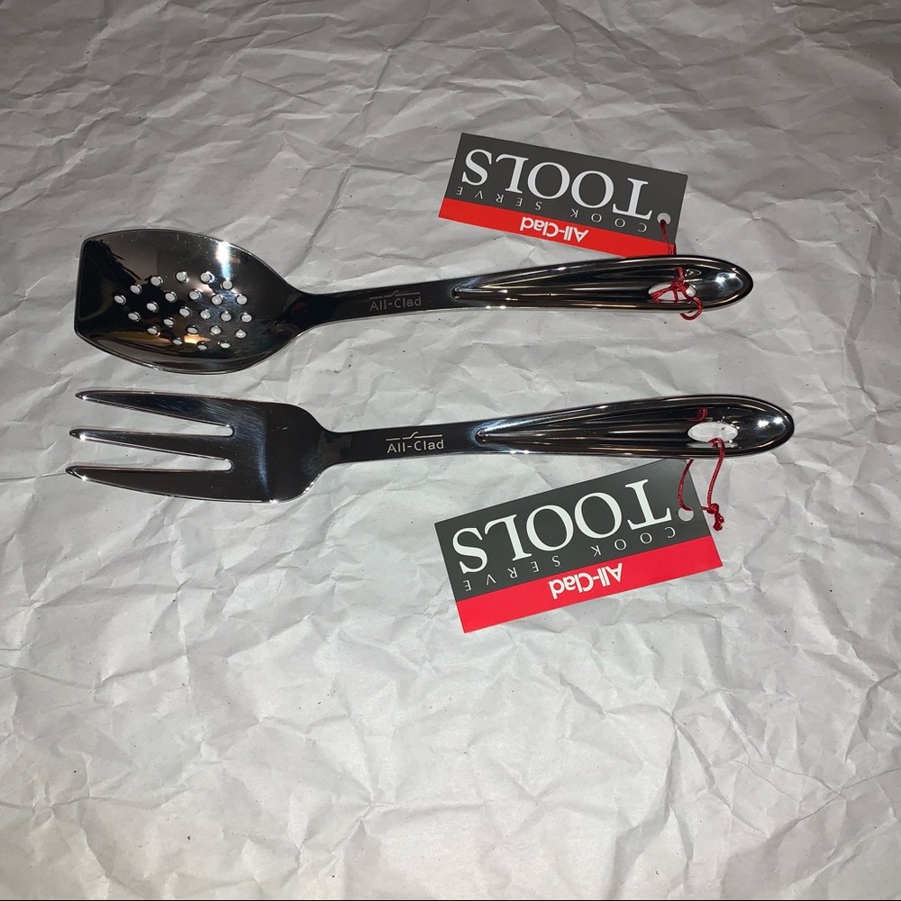 All clad fork & spoon
